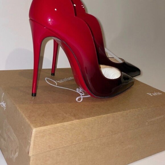Christian Louboutin Hot Chick Patent Leather Degrade Pointed Pumps - Picture 7 of 7